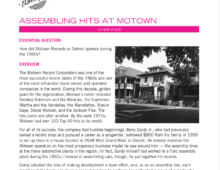 Lesson Plan: Assembling the Hits at Motown